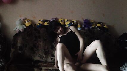 Домашнее порно: Егорова Настя в позе наездницы