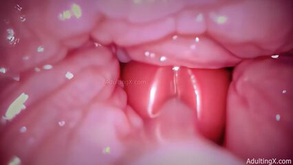 Камера внутри влагалища запечатлела как кончает член